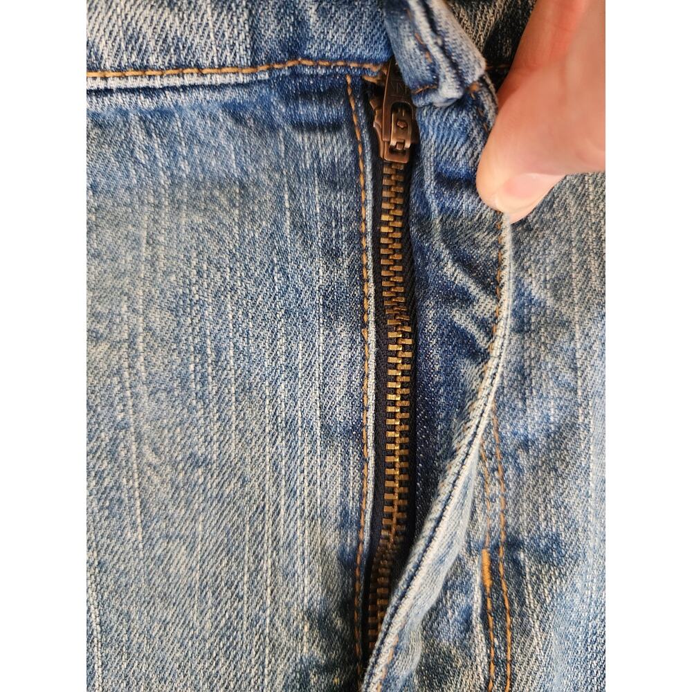 Izod Womens Size 12 Pencil Denim Blue Jean Skirt Pockets - Picture 5 of 7